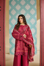 Linen by Florent – 3pc Printed Embroidered Winter Suit with Shawl NAF3