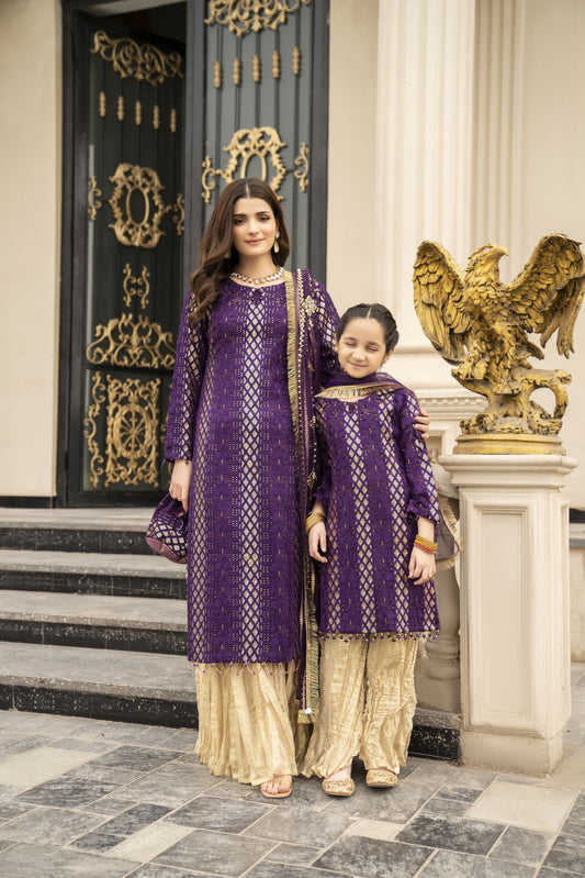 3pc Festive Girls Dress by ARWAH AG21