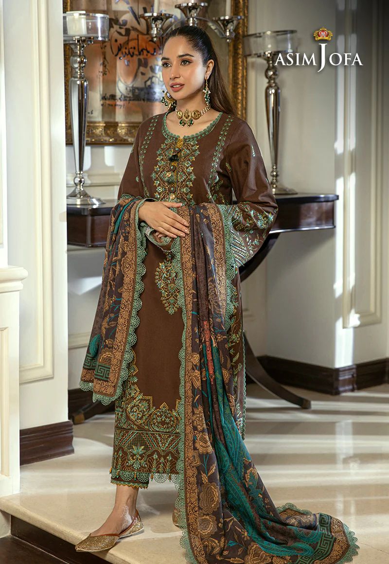 ASIM JOFA Asra Winter Shawl Collection AJAW01