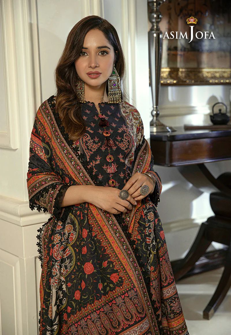ASIM JOFA Asra Winter Shawl Collection AJAW02