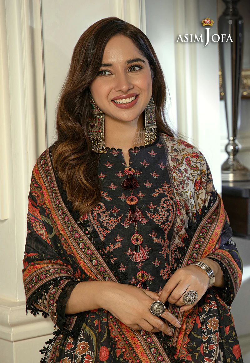 ASIM JOFA Asra Winter Shawl Collection AJAW02