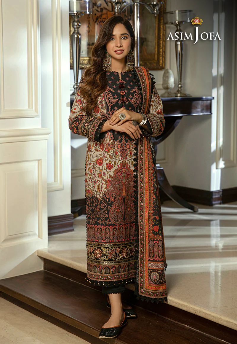 ASIM JOFA Asra Winter Shawl Collection AJAW02