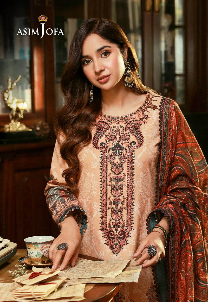 ASIM JOFA Asra Winter Shawl Collection AJAW03
