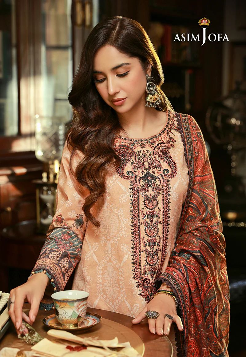 ASIM JOFA Asra Winter Shawl Collection AJAW03