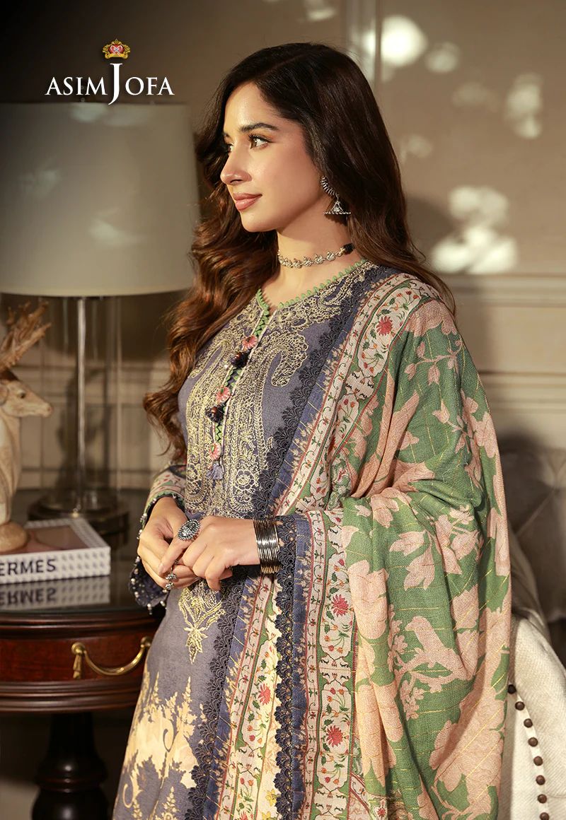ASIM JOFA Asra Winter Shawl Collection AJAW06