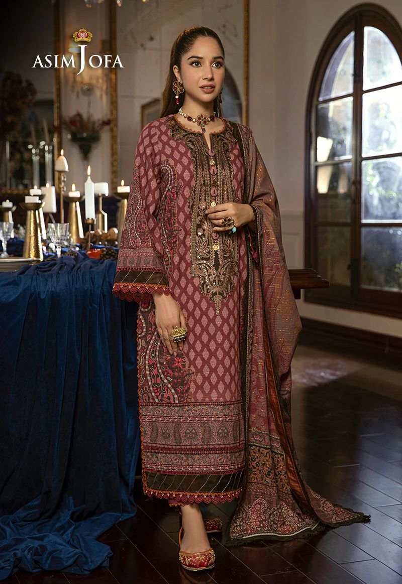 ASIM JOFA Asra Winter Shawl Collection AJAW07