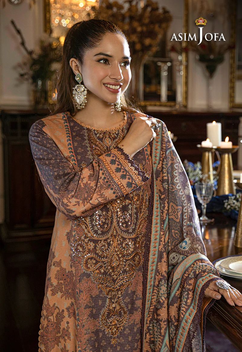 ASIM JOFA Asra Winter Shawl Collection AJAW09