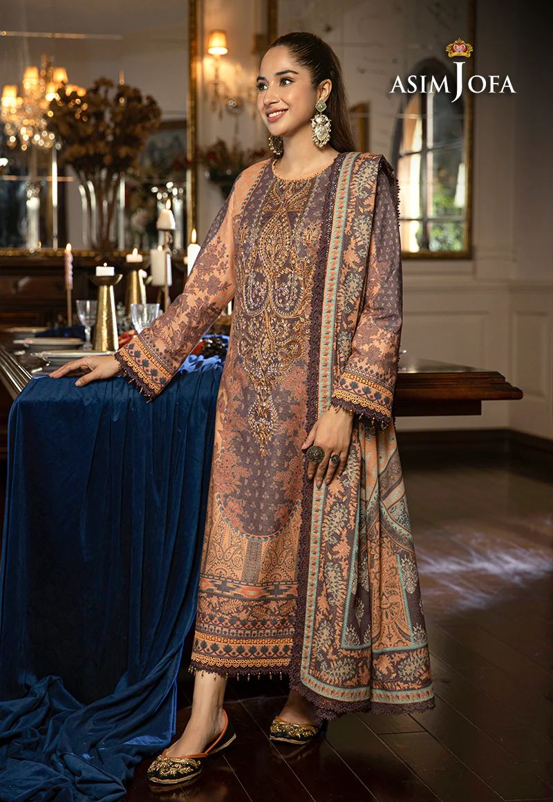 ASIM JOFA Asra Winter Shawl Collection AJAW09