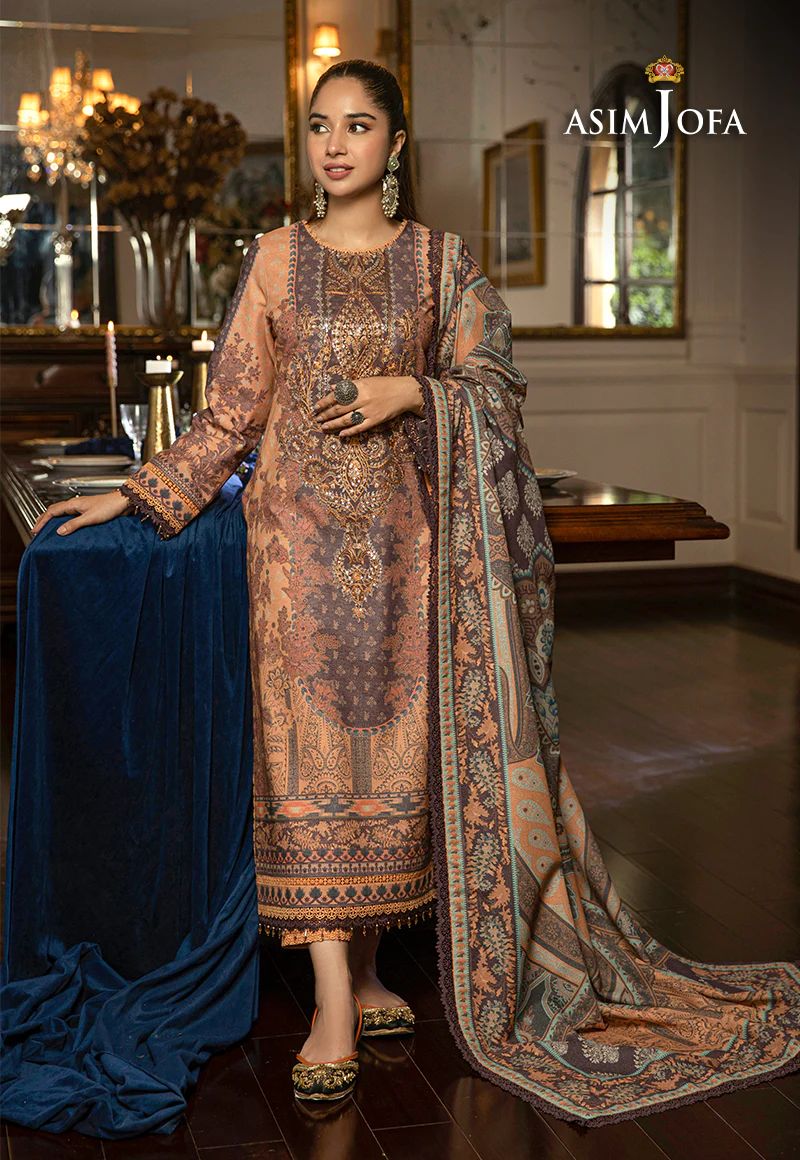 ASIM JOFA Asra Winter Shawl Collection AJAW09