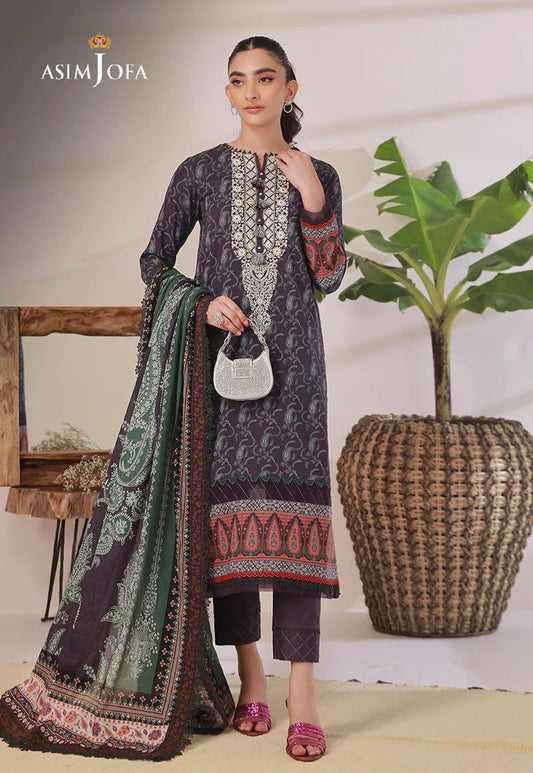 3pc Essential Prints from Asim Jofa Collection 07