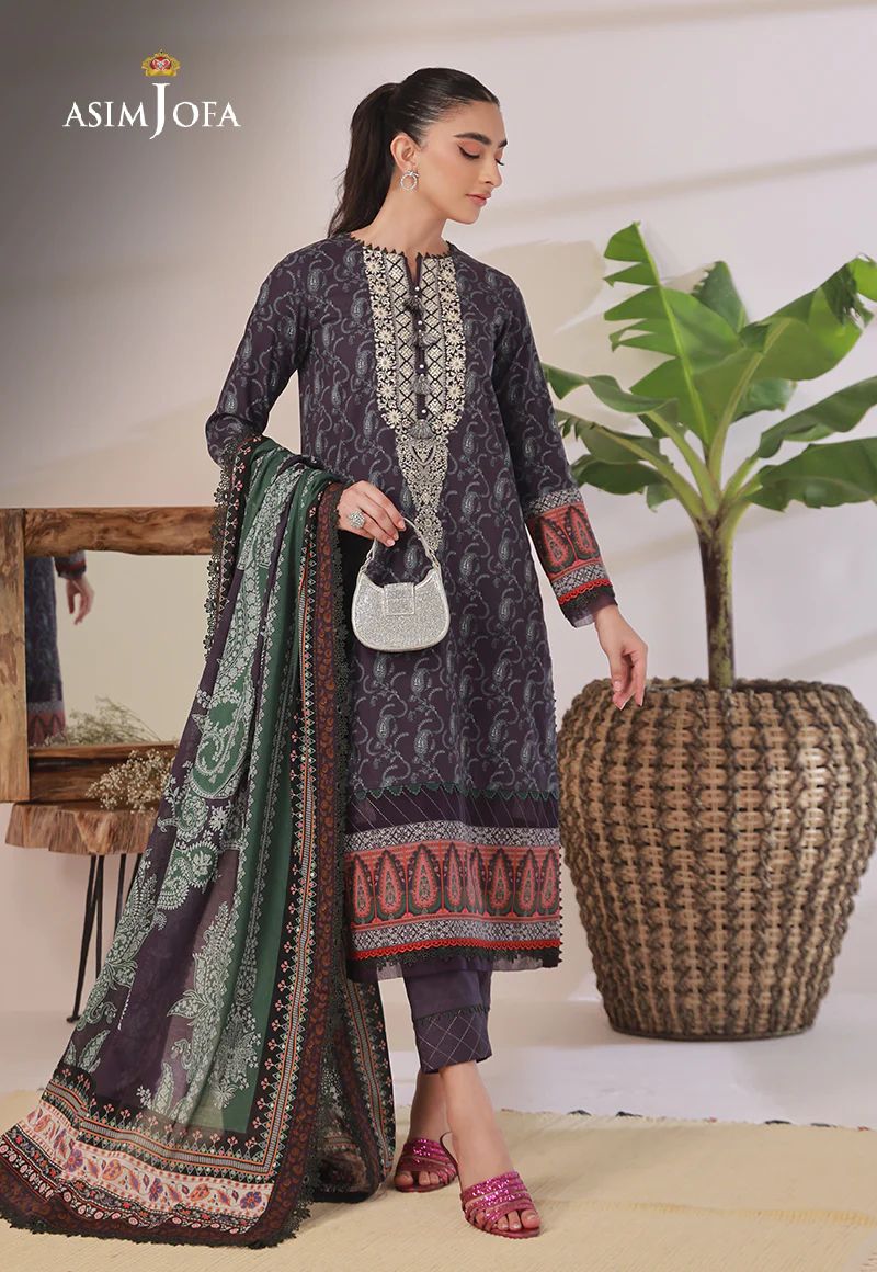 3pc Essential Prints from Asim Jofa Collection 07