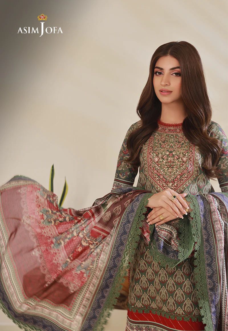 3pc Essential Prints from Asim Jofa Collection 08