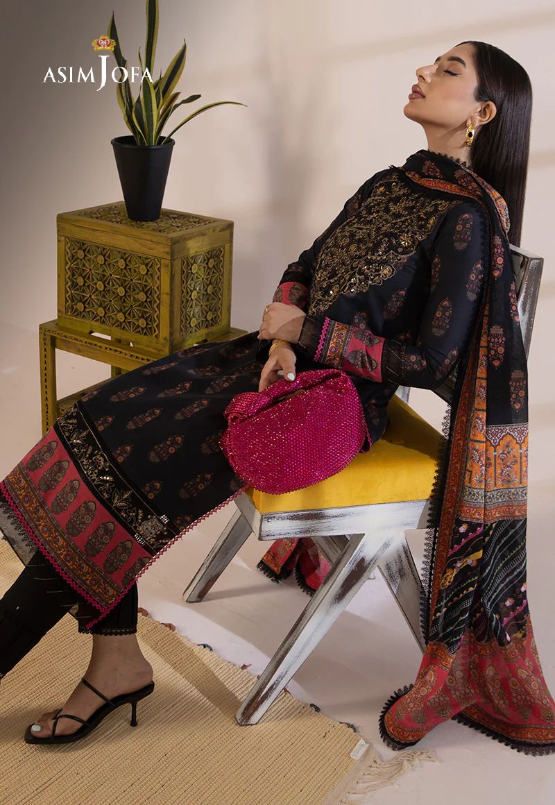 3pc Essential Prints from Asim Jofa Collection 09