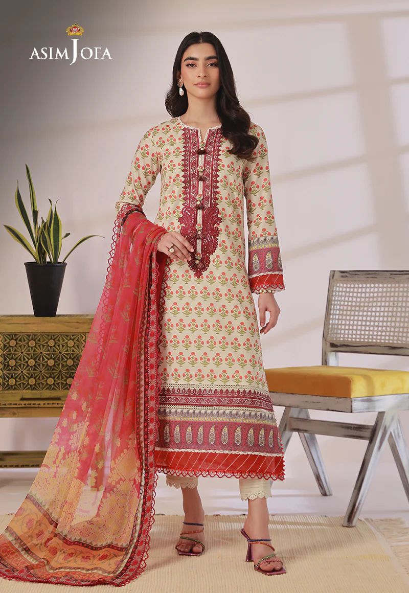 3pc Essential Prints from Asim Jofa Collection 12
