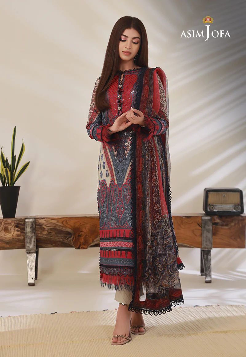 3pc Essential Prints from Asim Jofa Collection 14