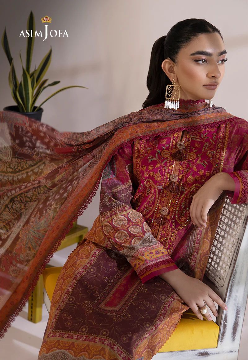 3pc Essential Prints from Asim Jofa Collection 15