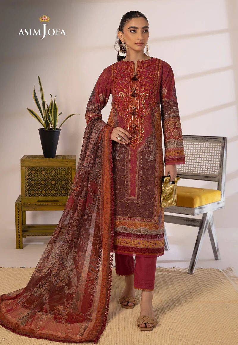 3pc Essential Prints from Asim Jofa Collection 15