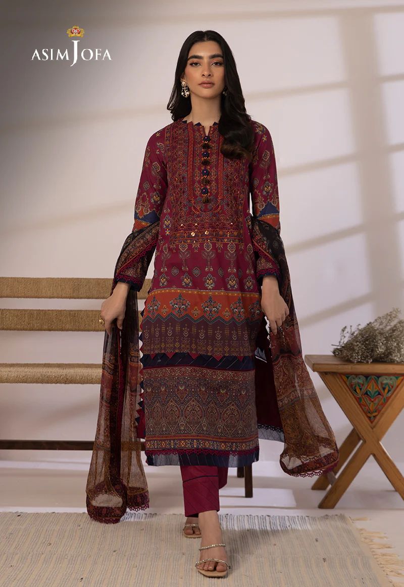 3pc Essential Prints from Asim Jofa Collection 16