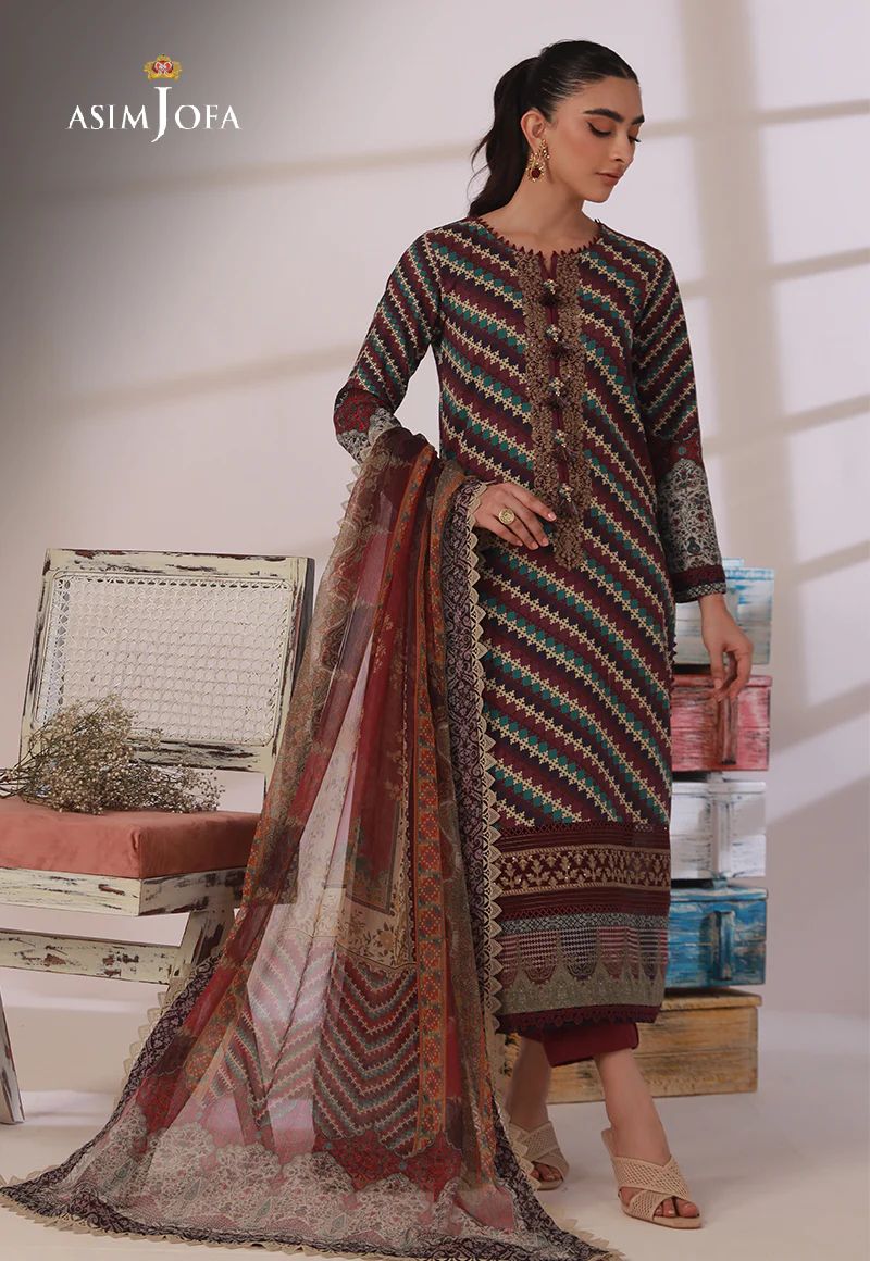 3pc Essential Prints from Asim Jofa Collection 22