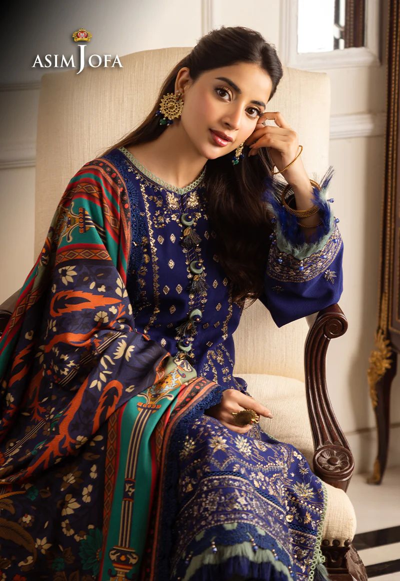 ASIM JOFA Aira Winter Shawl Collection AJIW01