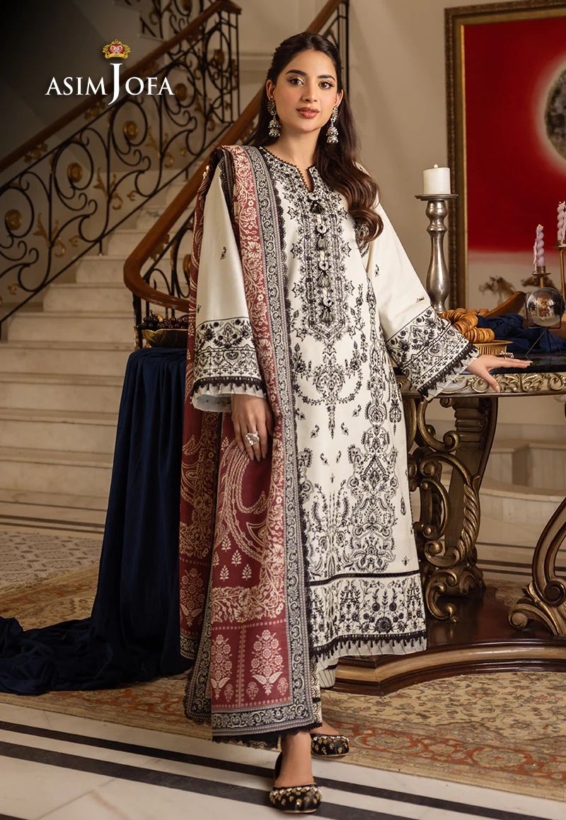 ASIM JOFA Aira Winter Shawl Collection AJIW11
