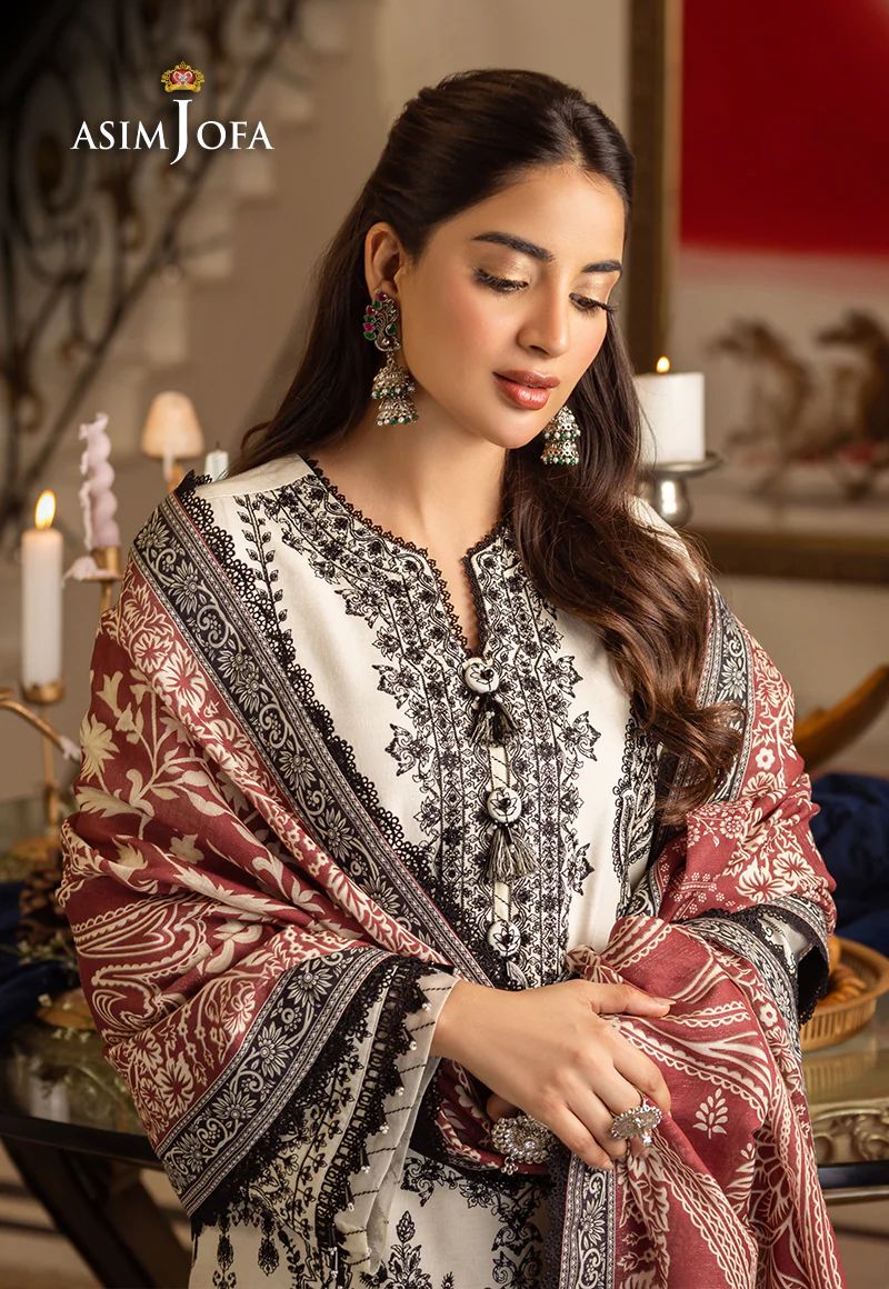 ASIM JOFA Aira Winter Shawl Collection AJIW11