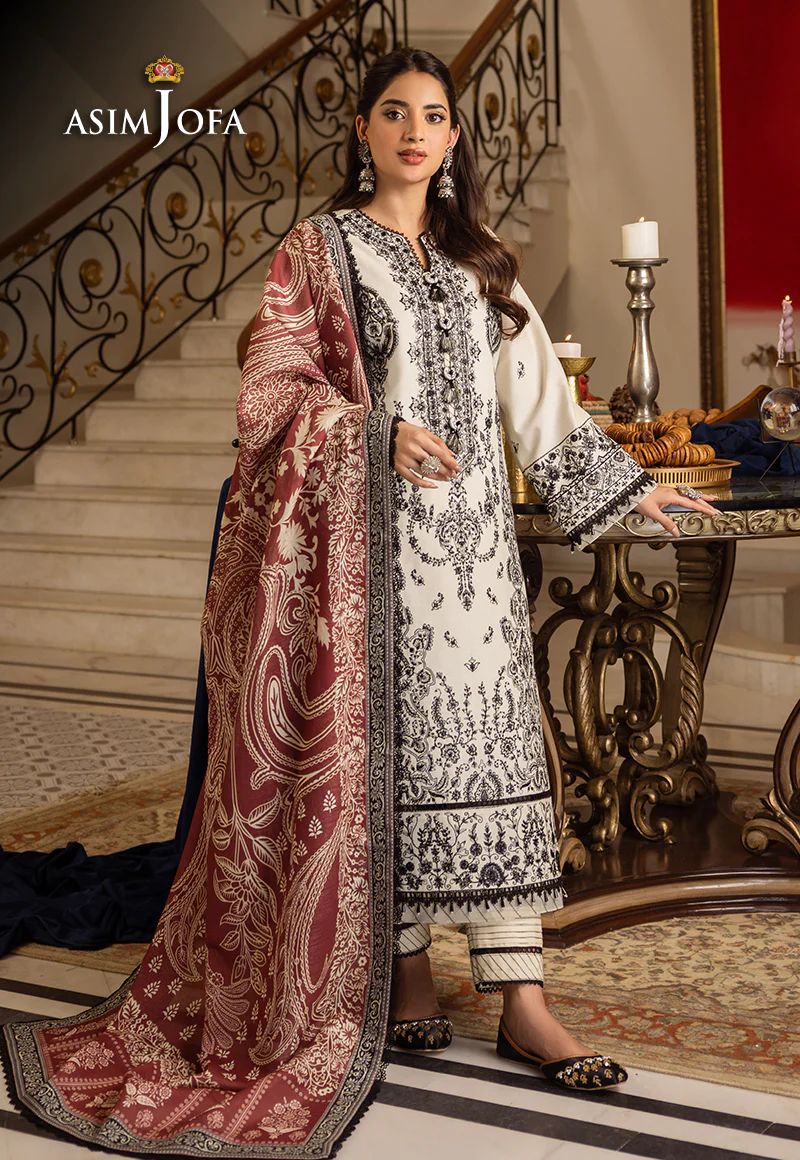 ASIM JOFA Aira Winter Shawl Collection AJIW11
