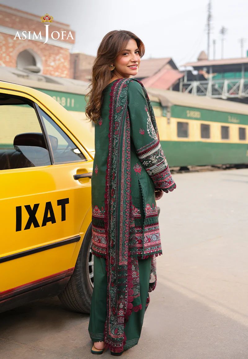 Asim Jofa 3pc PRINTED EMBROIDERED LAWN AJUBF41