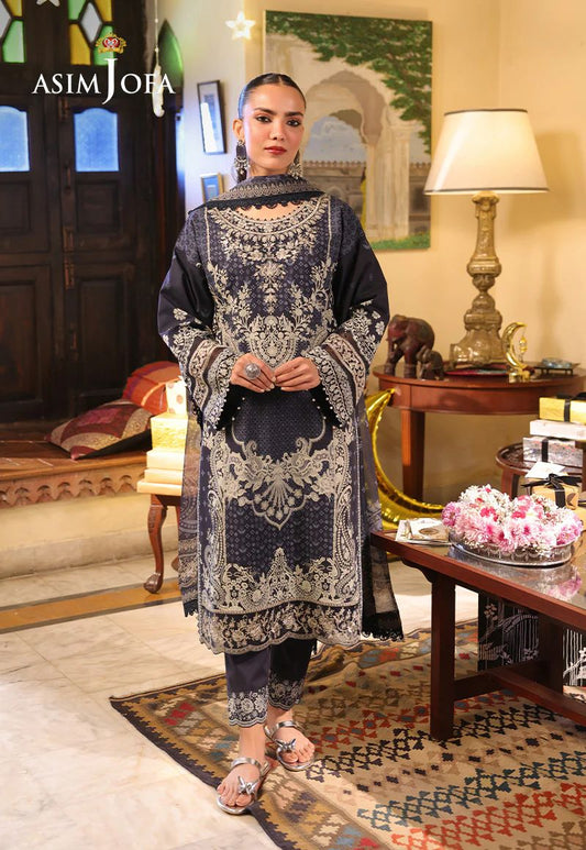 Asim Jofa 3pc PRINTED EMBROIDERED LAWN AJUBF42