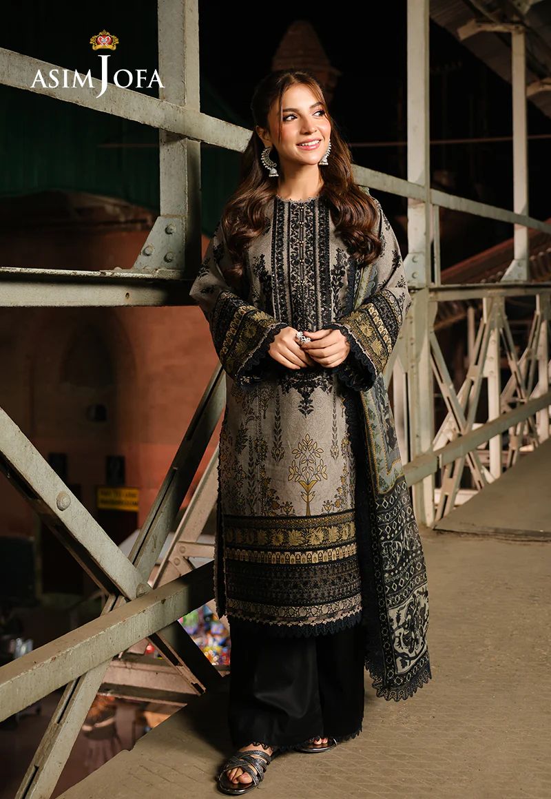 Asim Jofa 3pc PRINTED EMBROIDERED LAWN AJUBF51