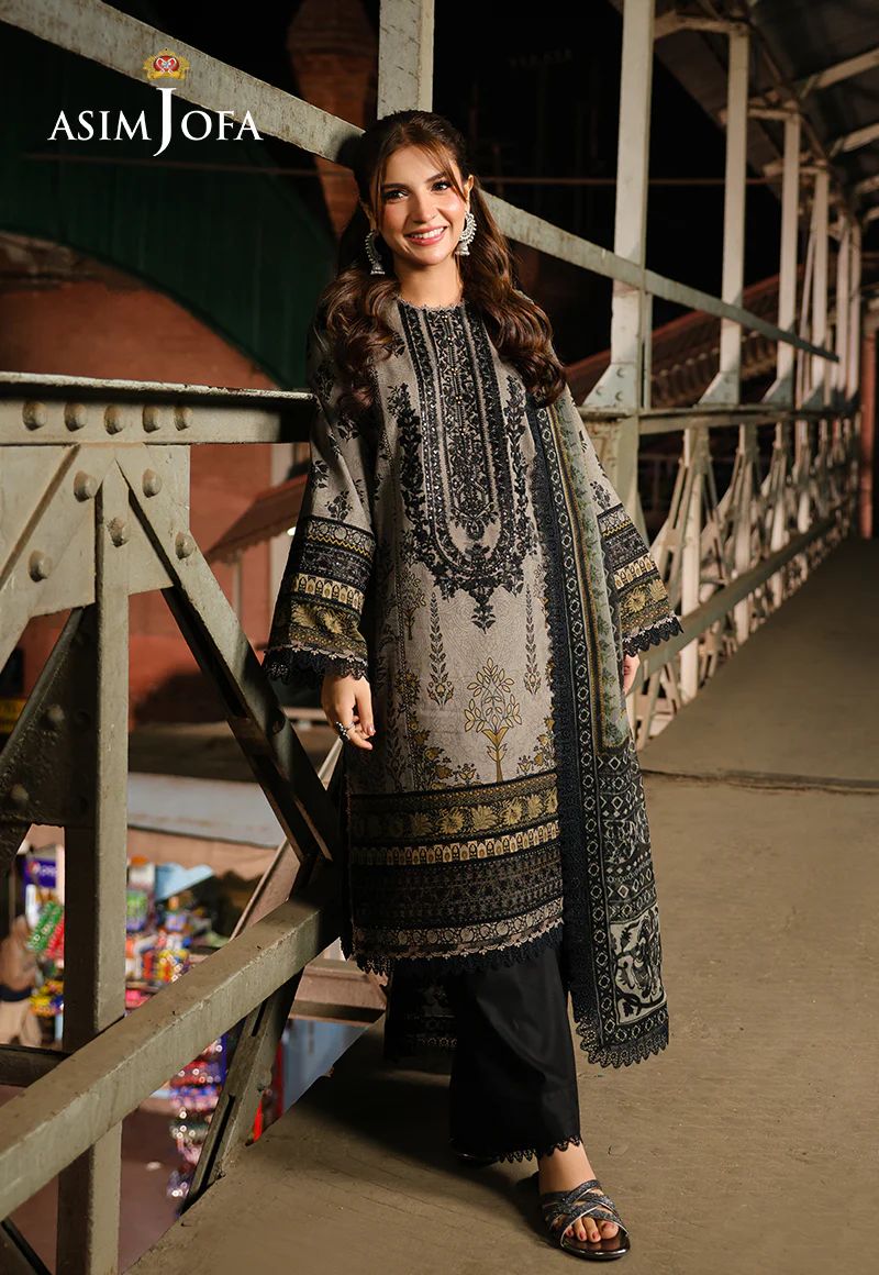 Asim Jofa 3pc PRINTED EMBROIDERED LAWN AJUBF51