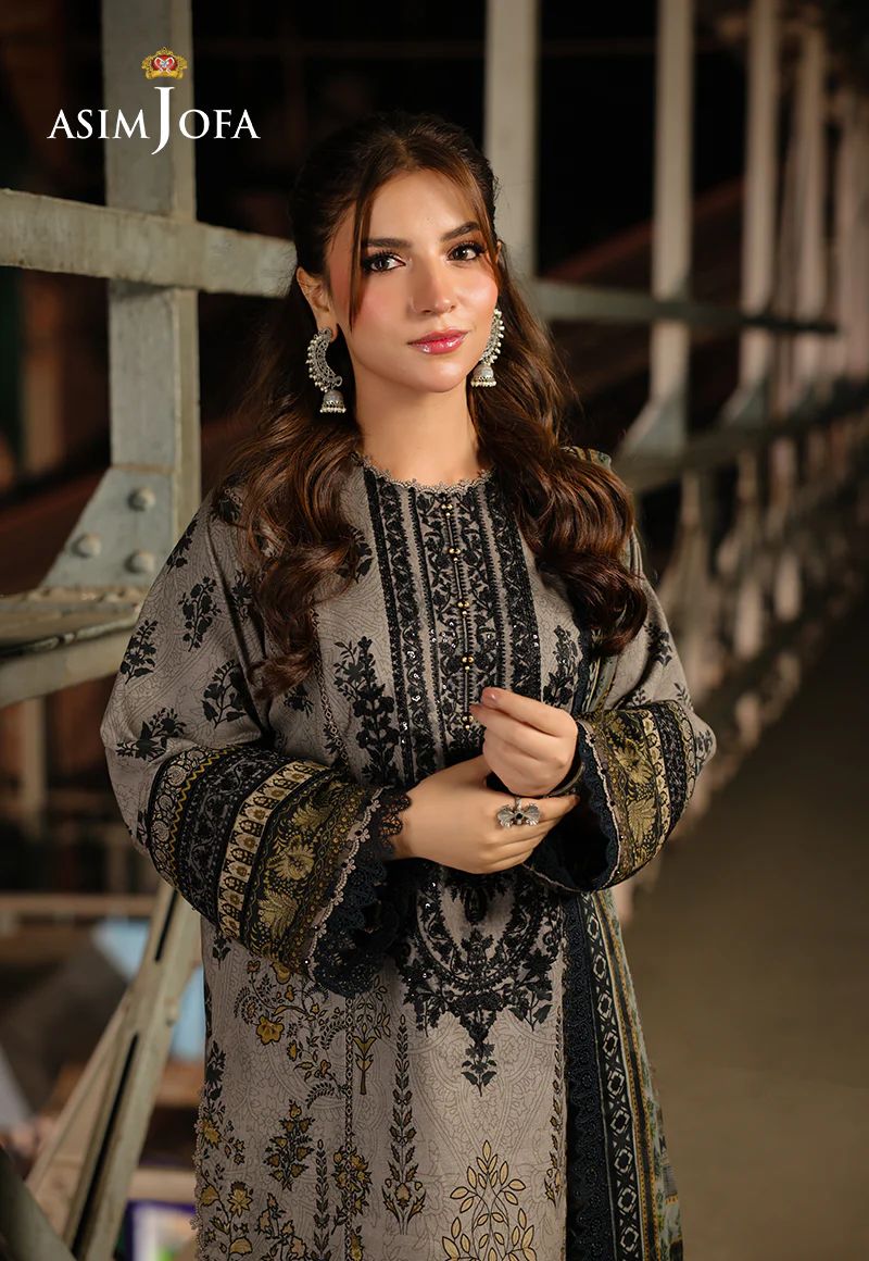 Asim Jofa 3pc PRINTED EMBROIDERED LAWN AJUBF51
