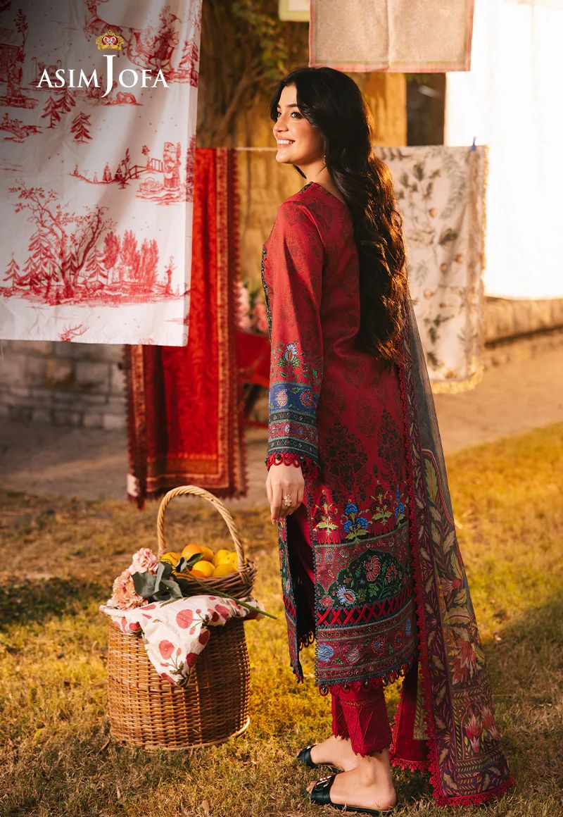 Asim Jofa 3pc PRINTED EMBROIDERED LAWN AJUBJ06