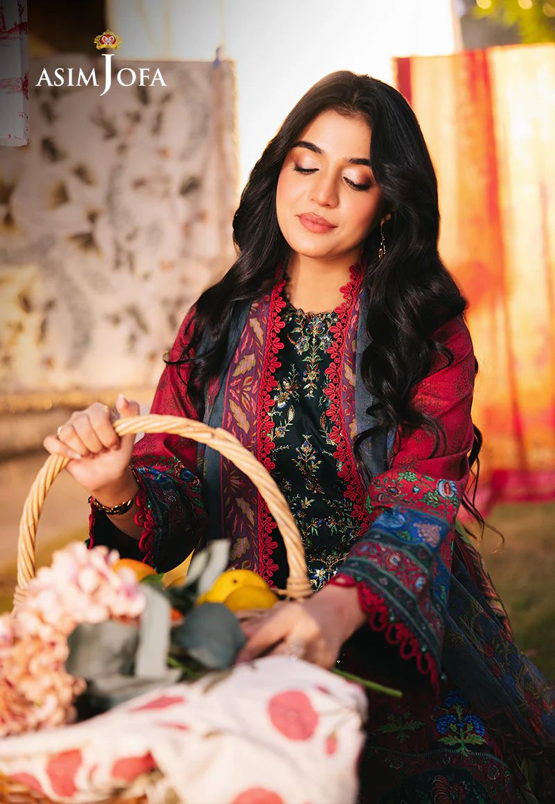 Asim Jofa 3pc PRINTED EMBROIDERED LAWN AJUBJ06