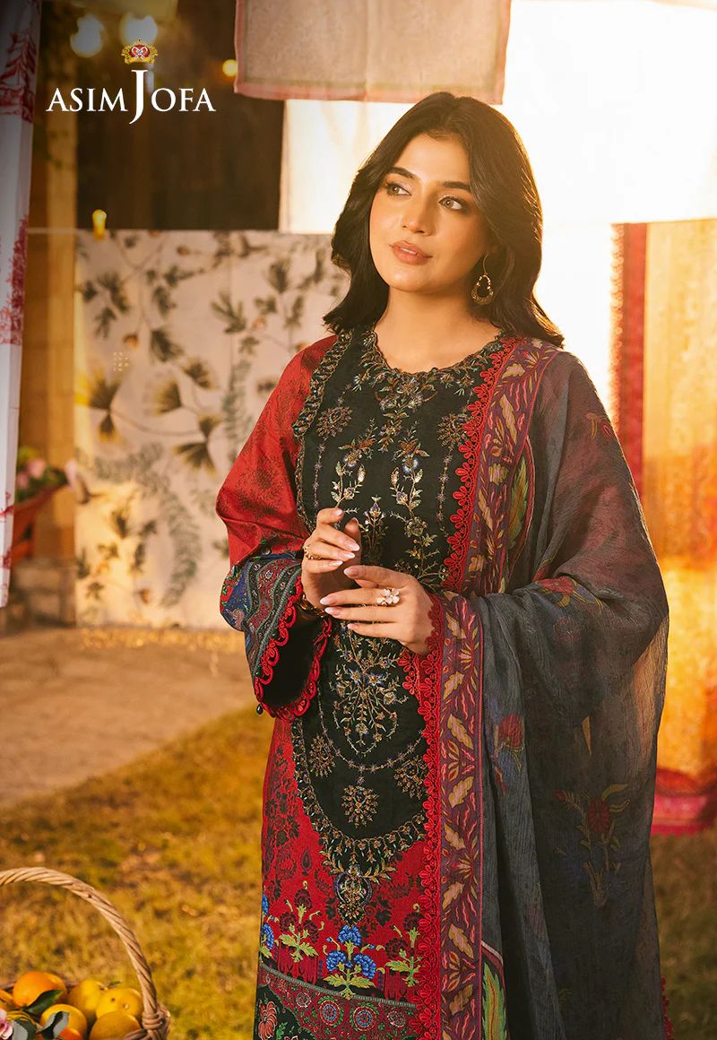 Asim Jofa 3pc PRINTED EMBROIDERED LAWN AJUBJ06