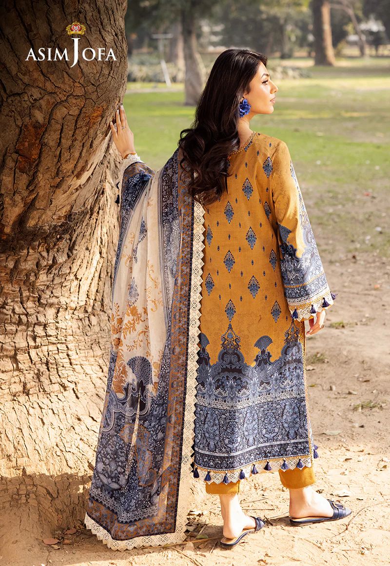 Asim Jofa 3pc PRINTED EMBROIDERED LAWN AJUBJ10