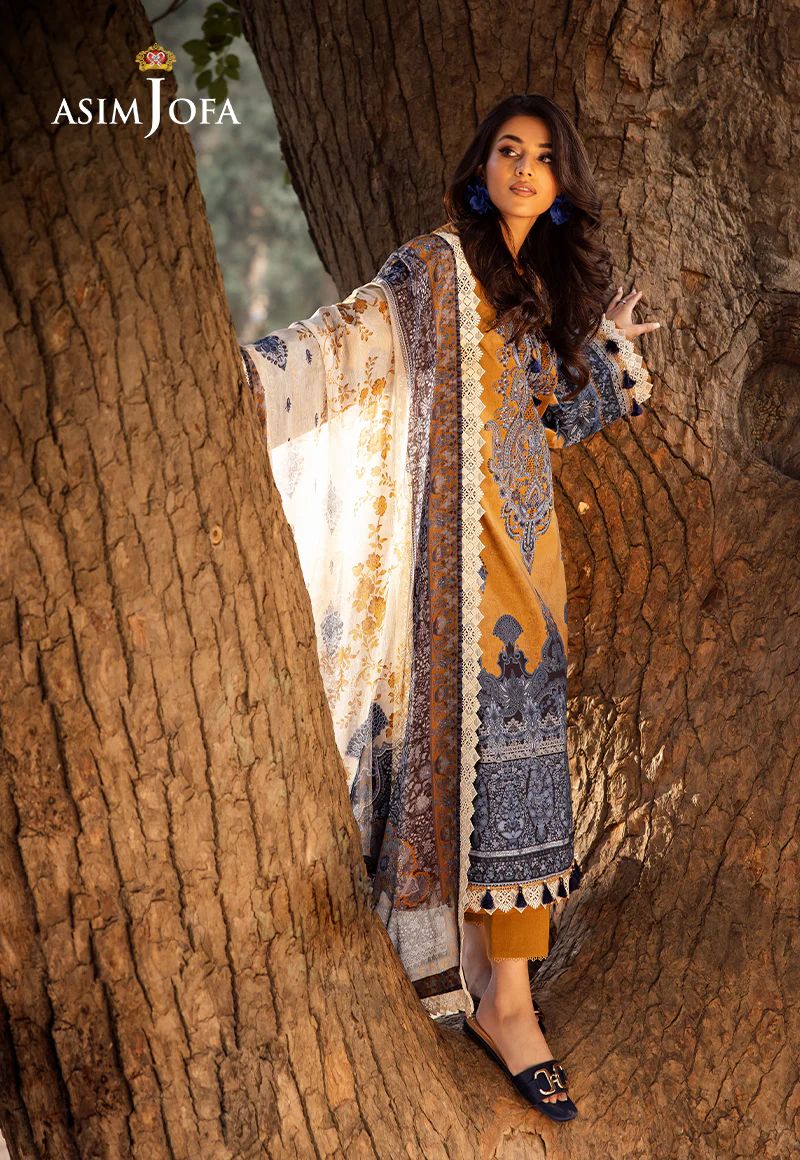 Asim Jofa 3pc PRINTED EMBROIDERED LAWN AJUBJ10