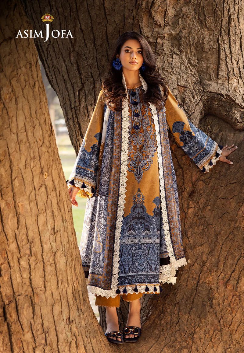 Asim Jofa 3pc PRINTED EMBROIDERED LAWN AJUBJ10