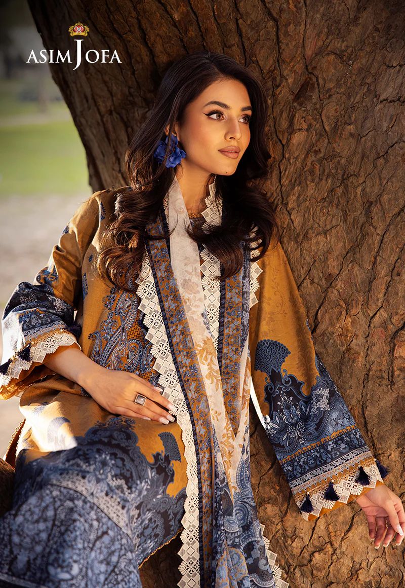 Asim Jofa 3pc PRINTED EMBROIDERED LAWN AJUBJ10