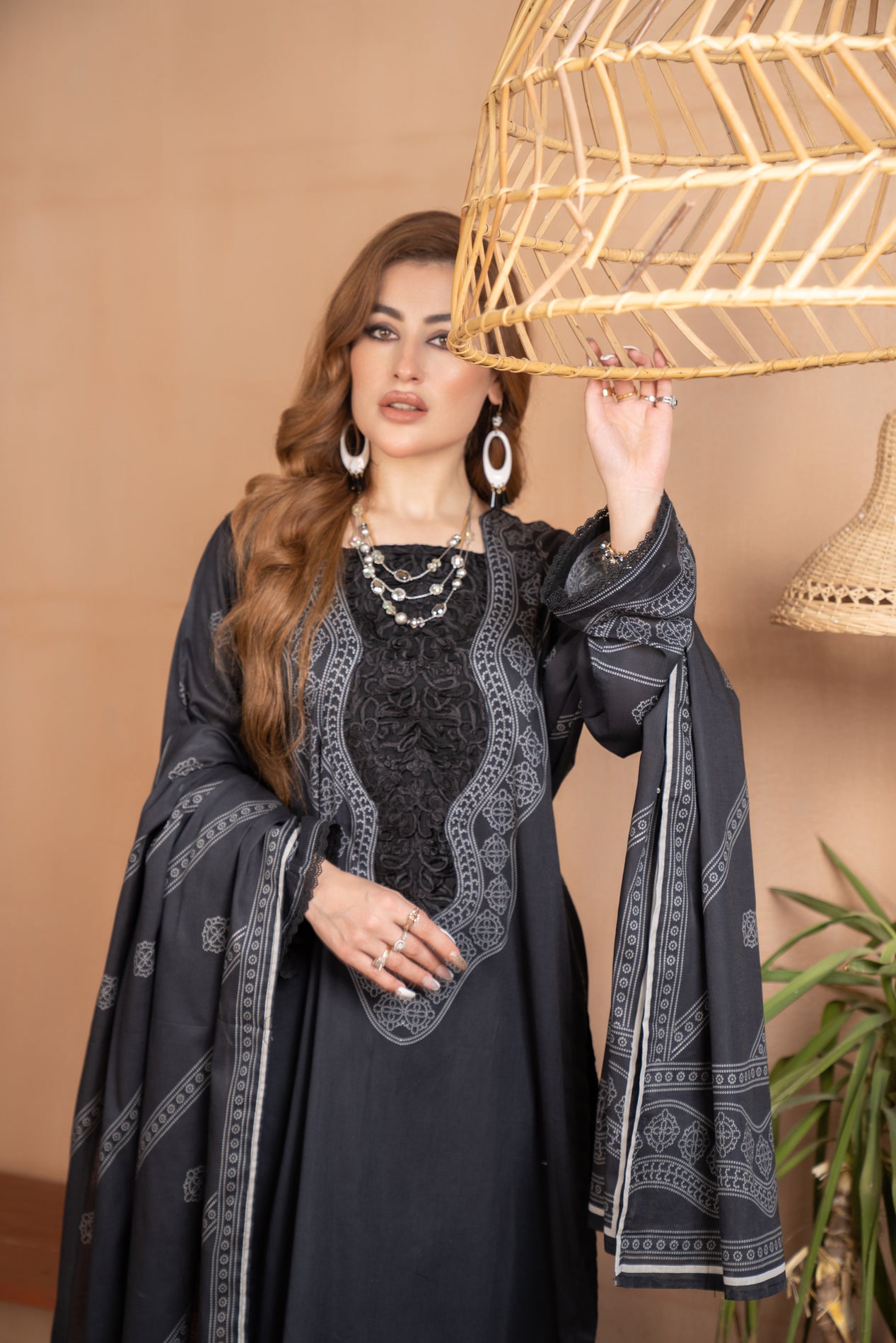 3pc Lawn Embroidered Dress by Aabpara 05