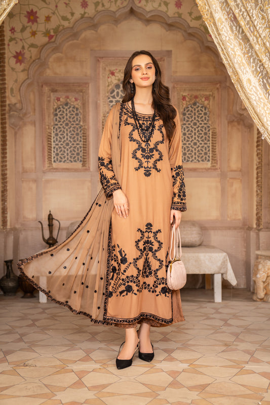 Pure Georgette  Embroidered Dress by Aleezay 06