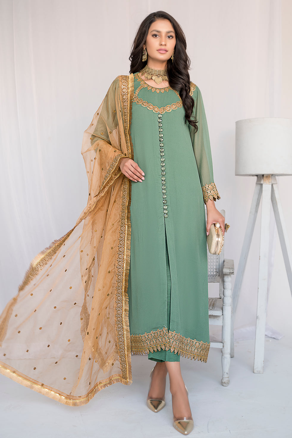 Aleezay Formal Chiffon Dress 03