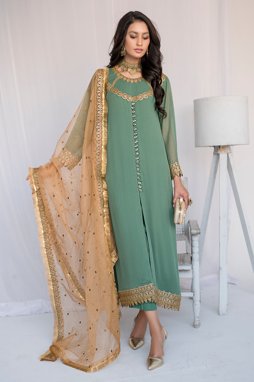 Aleezay Formal Chiffon Dress 03