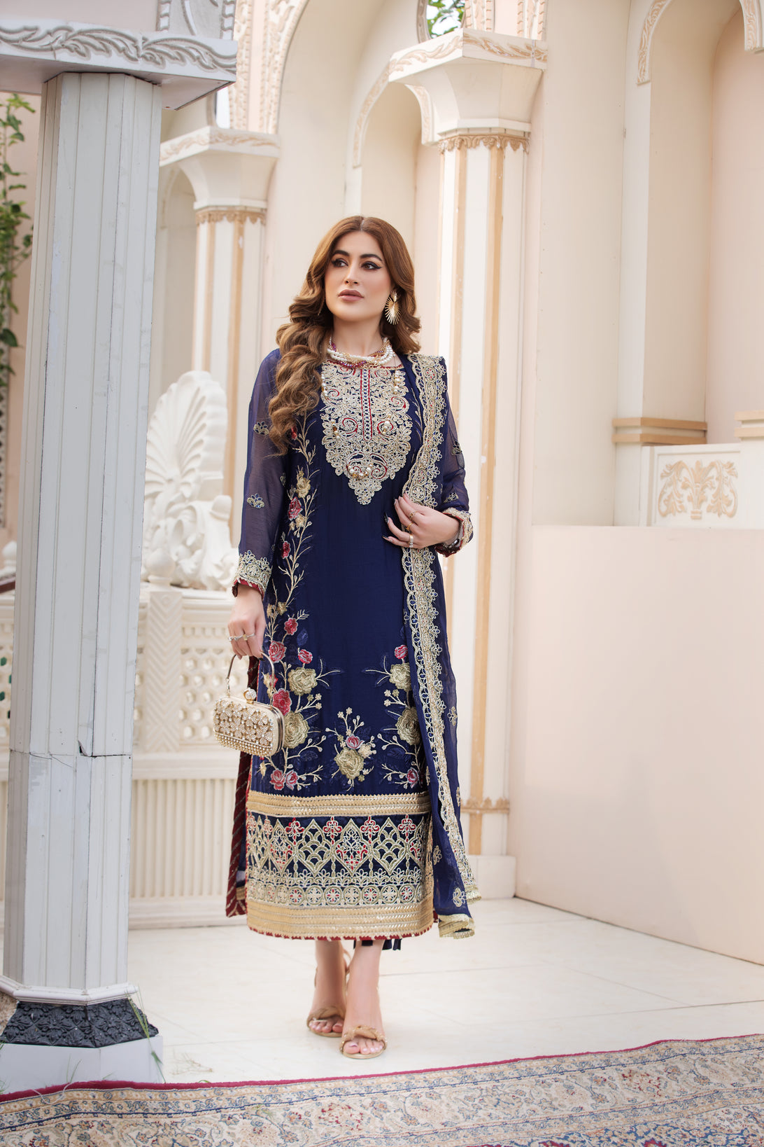Chiffon Embroidered Formal Dress by Aleezay 20