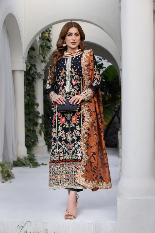Chiffon Embroidered Formal Dress by Aleezay 26