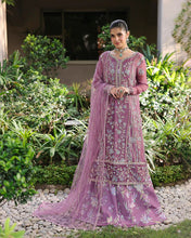 Arooj 3pc Embroidered Chiffon Suit with Net Dupatta & Printed Lehenga – Ready to Wear