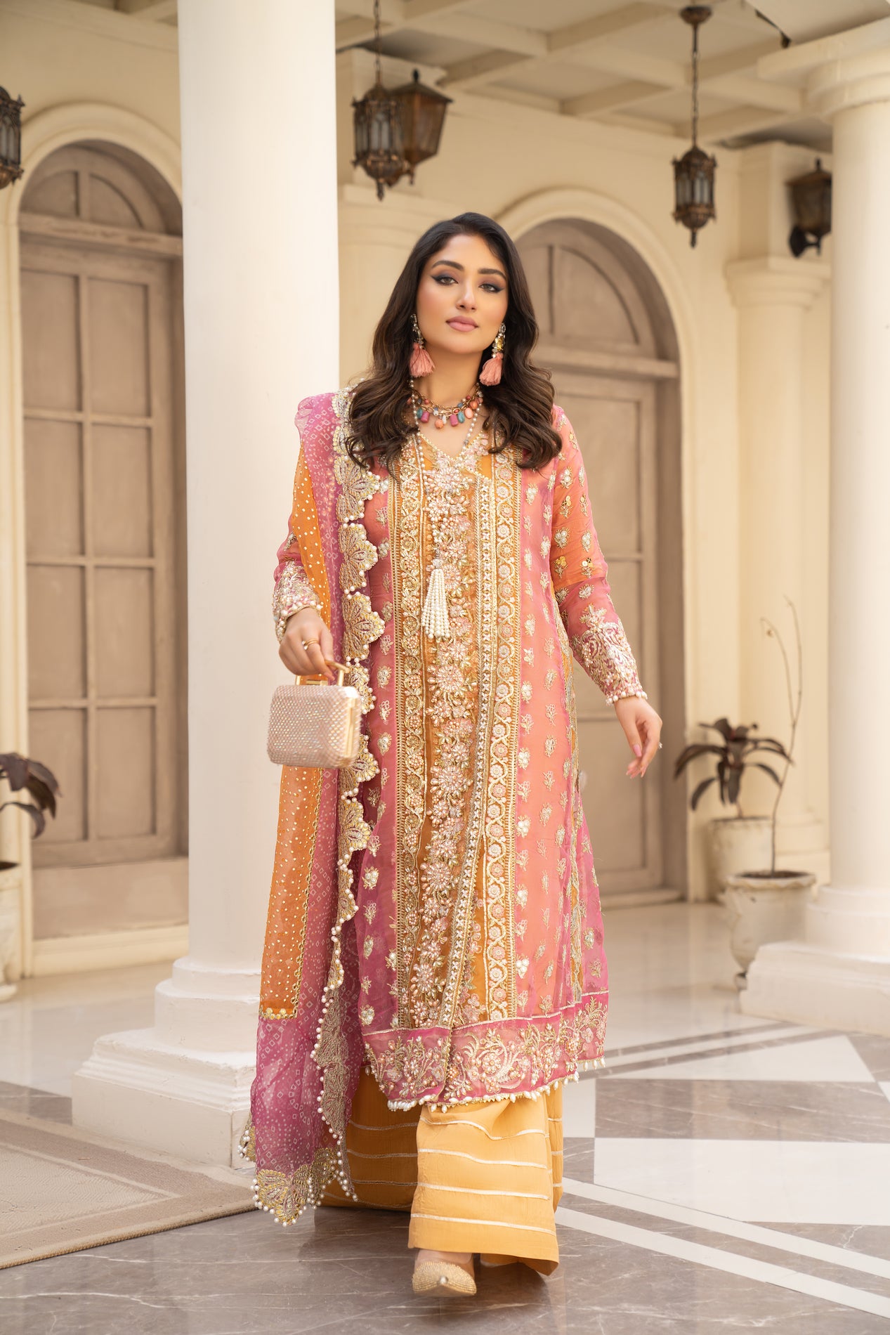 Arwah Organza Luxury Formal Dress For Women and Girls VA2