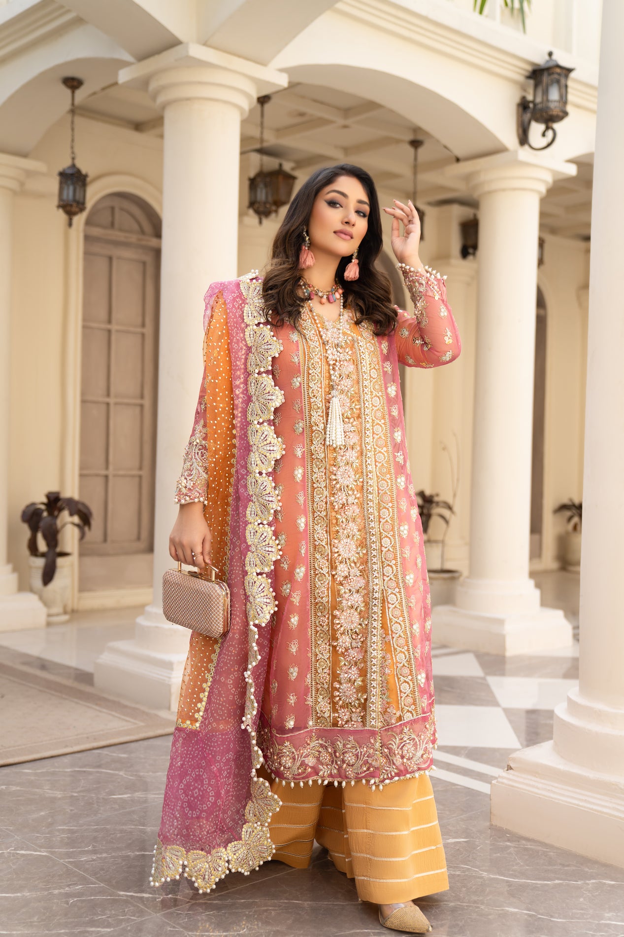 Arwah Organza Luxury Formal Dress For Women and Girls VA2