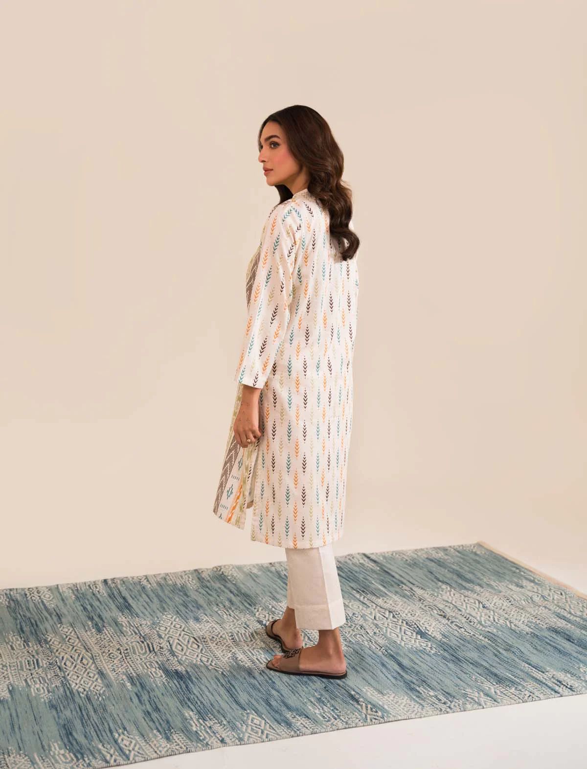Aztec Cotton Satin Dress by Sahar