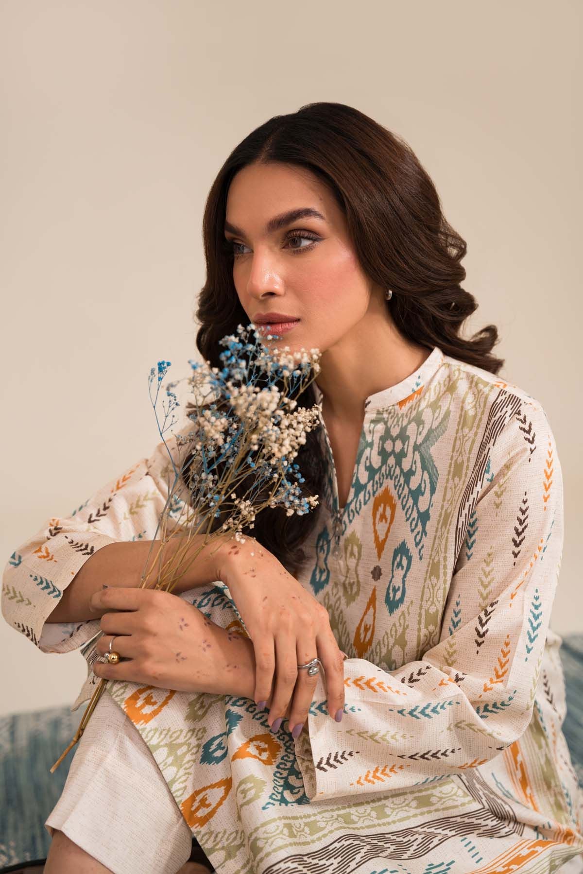 Aztec Cotton Satin Dress by Sahar